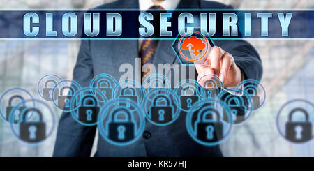 Enterprise Manager Drücken CLOUD SECURITY Stockfoto