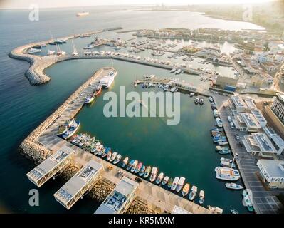 Luftaufnahme der alte Hafen von Limassol, Zypern Stockfoto