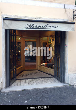 Rom, Italien. 19 Dez, 2017. Die borsalino Boutique in Rom, Italien, 19. Dezember 2017 fotografiert. Credit: Alvise Armellini/dpa/Alamy leben Nachrichten Stockfoto