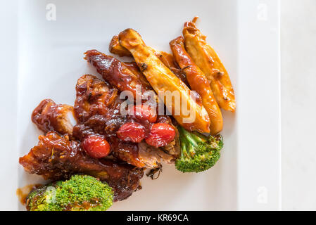 Schweinefleisch Rippe Gegrillte Stockfoto