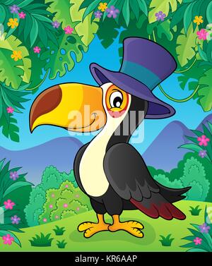 Toucan mit Hut theme Bild 2 Stockfoto