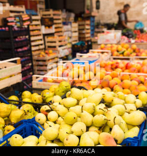 Wochenmarkt Toskana - Appel Stockfoto