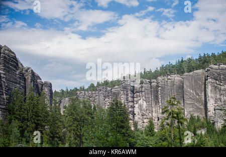 Rock Stadt, der Nationalpark von adersbach - teplice in der Tschechischen Republik Stockfoto