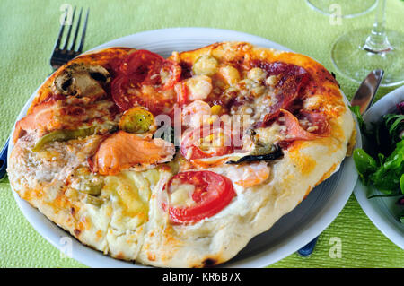 hausgemachte pizza Stockfoto