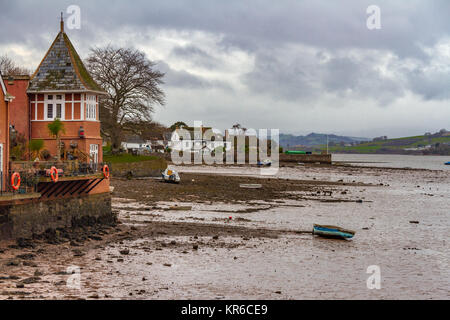 Teign Mündung in Shaldon, gegenüber Teignmouth, Devon, Großbritannien. Dezember 2017. Stockfoto