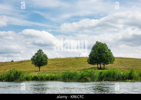 Landschaft an der Peene bei Loitz Stockfoto