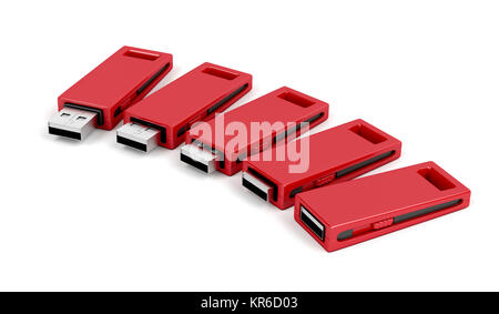 Schieben Sie USB Flash Drives Stockfoto