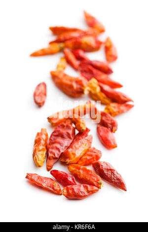 Getrocknet mini chili peppers. Stockfoto