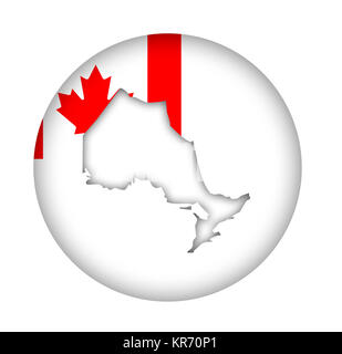 Kanada Ontario state Map Flag-Taste Stockfoto