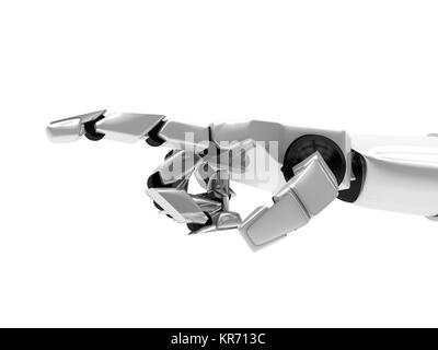 Konzept einer mechanischen Arm. 3D-Rendering Stockfoto