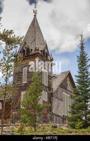 St. Andrew's Presbyterian Church, Bennett Lake, British Columbia, Kanada ist ein anerkannter Bundes Erbe Gebäude in der Chilkoot Trail National Park Stockfoto