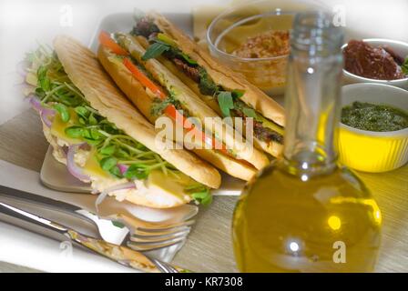 sortierte Panini sandwich Stockfoto