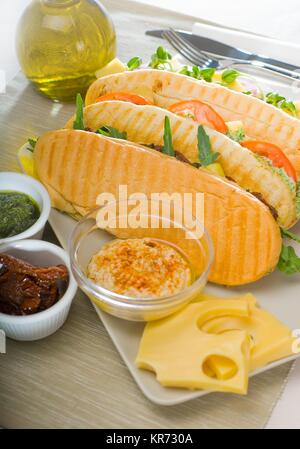 sortierte Panini sandwich Stockfoto