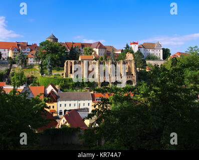 Bautzener Ortenburg und Nicolai Kirche Ruine - Schloss Ortenburg und St. Nikolai Kirche Ruine, Bautzen, Sachsen, Deutschland Stockfoto