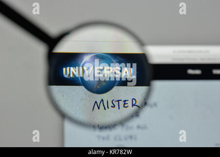 Mailand, Italien - 1. November 2017: Universal Logo auf der Homepage. Stockfoto