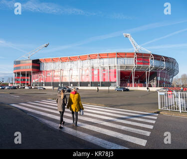 Fußball-Stadion von AZ Alkmaar in den Niederlanden Stockfoto