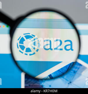 Mailand, Italien - 10 August 2017: A2A homepage. Es. A2 ein Logo sichtbar. Stockfoto