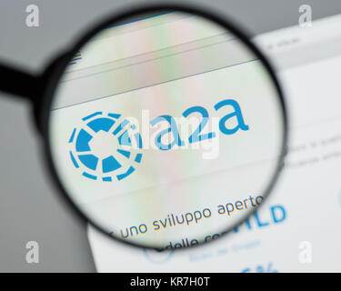 Mailand, Italien - 10 August 2017: A2A homepage. Es. A2 ein Logo sichtbar. Stockfoto