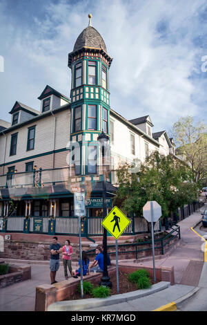 Schönen bunten Gebäude, Rocky Mountains, Colorado, USA, North America, United States Stockfoto