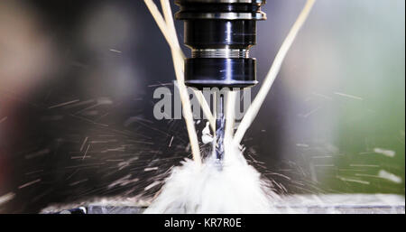 Nahaufnahme von CNC-Maschine Stockfoto