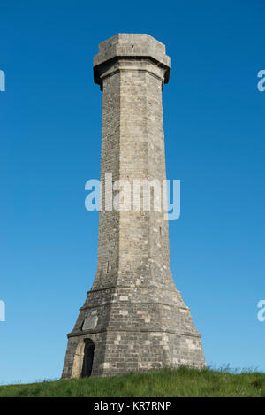 Die Hardy Denkmal errichtet wurde 1844 in Erinnerung an Vizeadmiral Sir Thomas Masterman Hardy, Flag Kapitän der HMS Victory in der Schlacht von Trafalgar. Stockfoto