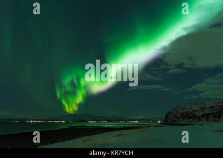 Nordlichter, aurora borealis, Astrofotografie, Tourismus, Attraktion, alta, finnmark, norwegen, norge, Stockfoto