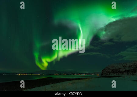 Nordlichter, aurora borealis, Astrofotografie, Tourismus, Attraktion, alta, finnmark, norwegen, norge, Stockfoto