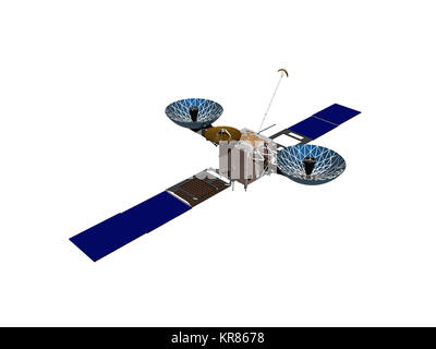 Optionale Satelliten mit Solarzellen Stockfoto