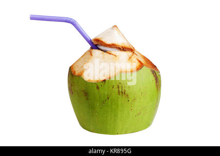 Kokosnuss Wasser trinken. Stockfoto