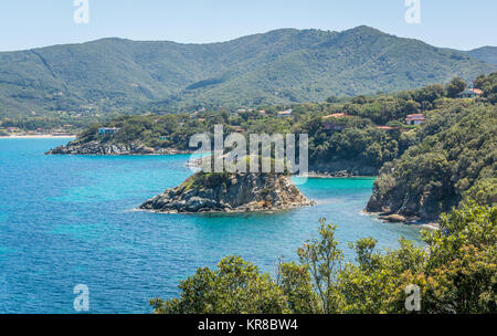 In der Nähe von malerischen Anblick in Procchio Insel Elba, Toskana, Italien. Stockfoto