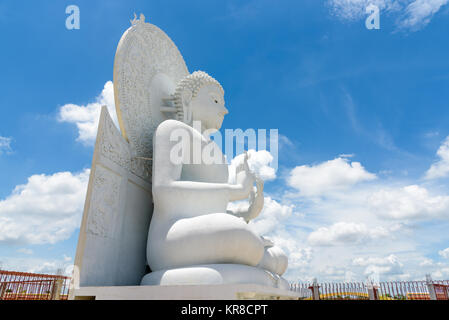 Großen Weißen Buddha Bild in Saraburi, Thailand. Stockfoto