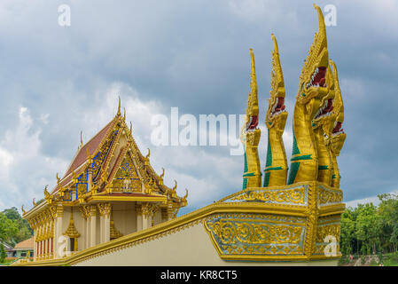 Die einzigartige Schiffbau Wat Sa Prasan Suk Tempel in Ubon Ratchathani, Thailand. Stockfoto