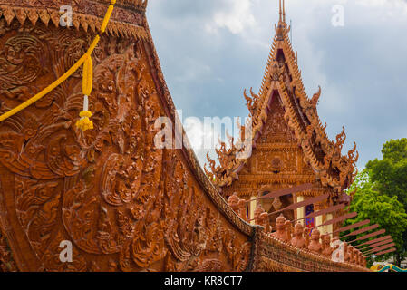 Die einzigartige Schiffbau Wat Sa Prasan Suk Tempel in Ubon Ratchathani, Thailand. Stockfoto