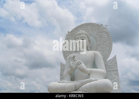 Großen Weißen Buddha Bild in Saraburi, Thailand. Stockfoto