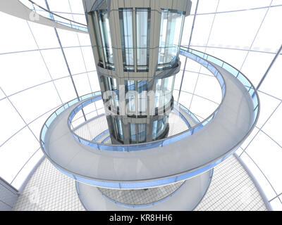 Science Fiction-Architektur-Visualisierung. 3D Abbildung gerendert. Stockfoto