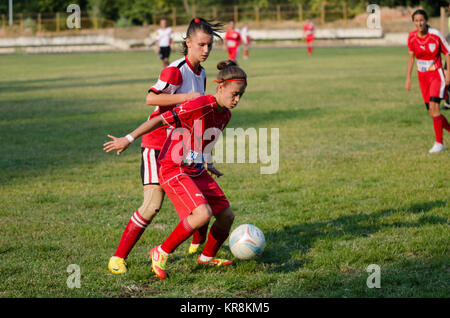 Frauen Fußballspiel, Borec von Veles vs Top Gol aus Bitola Stockfoto