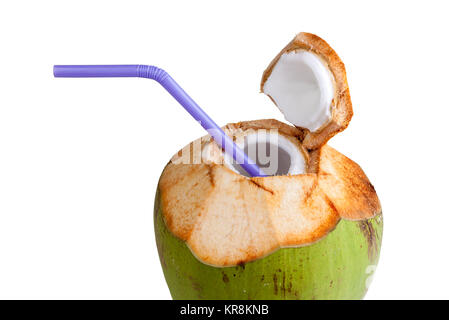 Kokosnuss Wasser trinken. Stockfoto