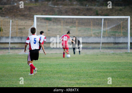 Frauen Fußballspiel, Borec von Veles vs Top Gol aus Bitola Stockfoto