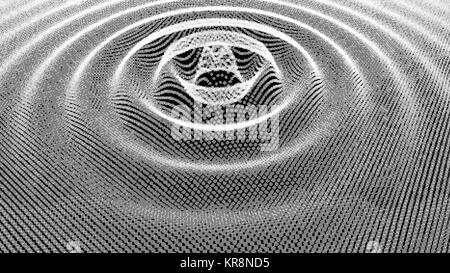 White Wave auf schwarzem Hintergrund Vektor Stock Vektor