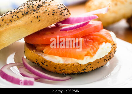 Nova Scotia Lachs auch genannt Nova lox Stockfoto