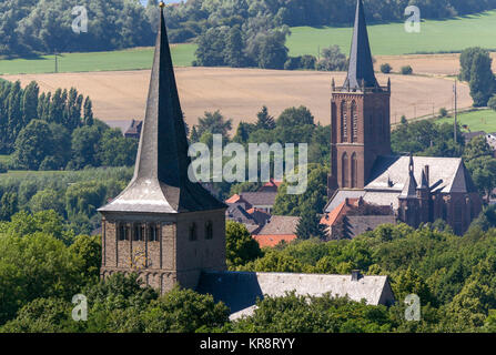 Elten Kirchen, Elten, Emmerich am Rhein, Rheinland, Nordrhein-Westfalen, Deutschland, Europa, Eltener Kirchen, Elten, Emmerich am Rhein, Nordrhein-W Stockfoto