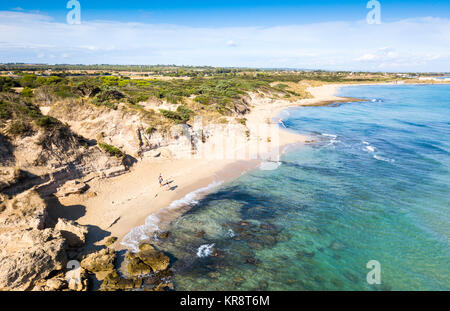 Torre Guaceto Strand, Apulien, Italien Stockfoto