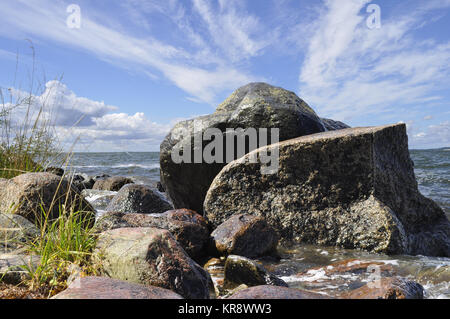 Die Steine am Meer Stockfoto