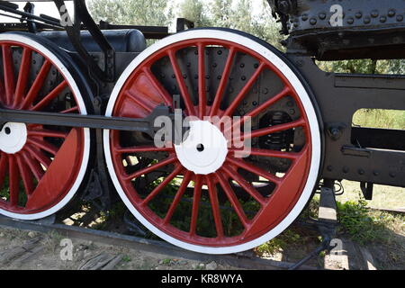 Die alte Dampflok in Open Air Museum Stockfoto