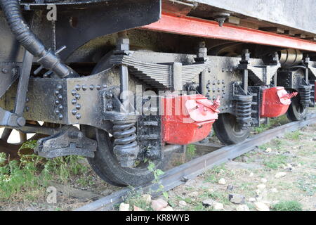 Die alte Dampflok in Open Air Museum Stockfoto