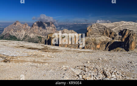 Dolomiti - Blick vom Sass Pordoi Stockfoto