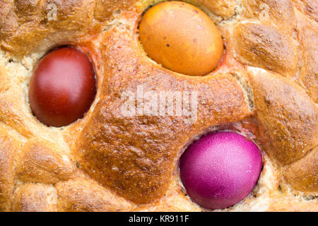 Eier in Brot Stockfoto