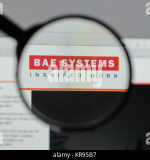 Mailand, Italien - 10 August 2017: BAE Systems Logo auf der Homepage. Stockfoto