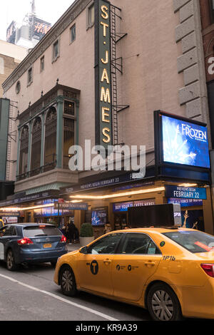 Disney's "Eingefroren" im St. James Theatre, Times Square, New York City, USA, Broadway, NEW YORK Stockfoto