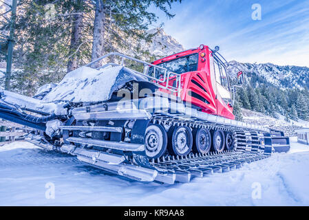 Snow Groomer Auto, in der Seitenansicht Stockfoto